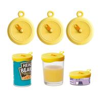 ZPTEE 3 Pack Can Lids for Tins with Date Dial, Stretch-Fit Silicone Tin Lids for Cans, Can Covers for Tins for Dog & Cat Food, Fits 5-8cm, Easy-Clean Fridge Covers for Opened Wet Food
