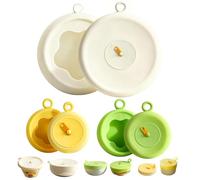 ZPTEE 3 Pcs Silicone Stretch Lids - Reusable Leakproof Silicone Lids Food Covers with Day Dial for Meal Prep, Leftovers & Baby Food, Fits 5-23cm Bowls, Jars & Cans, BPA-Free, Cling Film Alternative