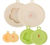ZPTEE 6 Pcs Silicone Stretch Lids, Fits 5-23cm Bowls, Jars & Tins, Mon-Sun Day Dial, Reusable Silicone Food Covers & Bowl Covers for Leftovers, Baby Food, Yoghurt Pots & Cling Film Alternative