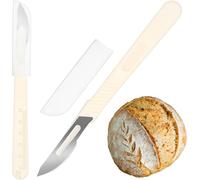 ZPTEE 7 Pcs Bread Lame Set - Professional Dough Scoring Knives for Artisan Bread & Sourdough | 0.3 mm Stainless Blades, Non-Slip Handles with 6 cm Scale | Protective Sheaths, Easy-Clean