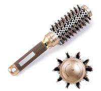 ZPTEE Round Hair Brush,Curly Hair Brush,Nano Thermal Ceramic & Ionic Tech Round Brush with Boar Bristles, for Styling, Curling, Add Volume and Shine,32mm