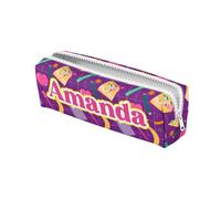 ZPUBLI+ Personalised School Cases with Names, Dates, Phrases etc. Basic Personalized Pencil Case for School with Original Drawings., berry, 26 CM, Case