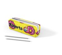 ZPUBLI+ School Cases 22 cm Personalised with Names, Dates, Phrases etc. Customised Basic Pencil Case for School with Original Drawings, Simpson, School Cases