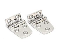 ZPurifylline 2Pcs Boat Hinges Stainless Steel 316, Marine Hinges for Cabinet Ship Home, High Accuracy Mirror Polishing Anti Rust Door Hinges with 5 Holes, Durable Hinges for Yacht Door Window L