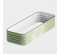 ZPVXRVQ Corrugated Galvanized Steel Raised Garden Bed Outdoor, Metal Above Ground Garden Bed for Vegetables and Flowers, Raised Beds(160x60x43cm)