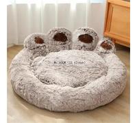 ZPWHYS Fluffy Calming Dog Bed, Filled With Soft Cotton Wool With A Non Slip Base At The Bottom, Warm And Soft Suitable For Small And Large Dogs(Gradient Brown,70 cm)