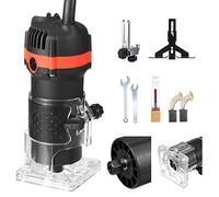 ZPYXBH Wood Compact Trim Router Palm Router Tool Edge Trimmer Electric Woodworking Slotting Cutting Trimming Machine 30000R/MIN 800W Joiner Tool Kit Handheld Router for Handicraft DIY