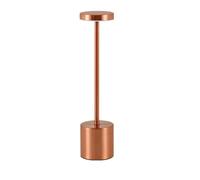 ZPZVEBEKK USB Rechargeable Cordless Table Lamp Cordless Lamp Touch Dimmable 3 Color Metal Led Night Light Desk Lamps Indoor Wireless Lamp For Dining Table Restaurant Bar Bedroom Bathroom(Rose Golden)