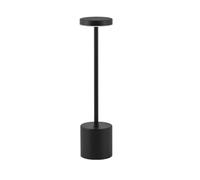ZPZVEBEKK USB Rechargeable Cordless Table Lamp Cordless Lamp Touch Dimmable 3 Color Metal Led Night Light Desk Lamps Indoor Wireless Lamp For Dining Table Restaurant Bar Bedroom Bathroom(Noir)
