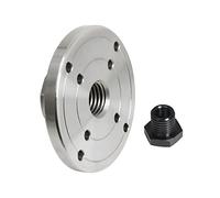 zqagBaod lathe accessories, Steel Wood Lathe Chuck Face Plate, M33 X 3.5mm / 1" X 8TPI / M18 X 2.5mm Thread Flange Faceplate, Woodworking Turning Tools(100mm M18x2.5)