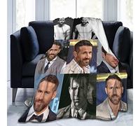 ZQBDFC Collage Ryan Reynolds Fleece Blanket Flannel Blankets Merch Soft and Comfortable Warm for Sofa Bed Office Knee PadBed Car Camp Beach Blanket X in Multicolor60*50 inches
