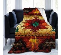 ZQBDFC Ethnic Aztec Native American Indian Navajo Pattern Ultra-Soft Micro Fleece Blanket Throw Blanket Fit Couch Bed Sofa All Season Light Weight Living Room, 80''x60'' for Adults