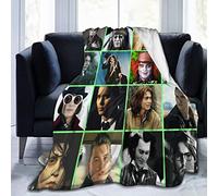 ZQBDFC Johnny Depp Throw Blanket Fleece Blanket Lightweight Soft Flannel Living Room Bedroom Sofa Quilt Blankets All Season Air Conditioning Blanket X in Multicolor50*40 inches