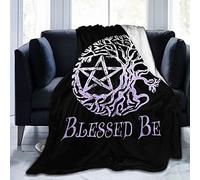 ZQBDFC Triple Moon Witch Goddess Wicca Pentacle Ultra-Soft Micro Fleece Blanket Throw Blanket Fit Couch Bed Sofa All Season Light Weight Living Room, One_color, 50''x40'' for Kids