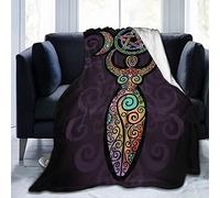 ZQBDFC Vintage Triple Moon Goddess Wiccan Ultra-Soft Micro Fleece Blanket Throw Blanket Fit Couch Bed Sofa All Season Light Weight Living Room
