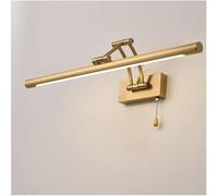 ZQBHK Adjustable LED Bathroom Vanity Black Brushed Brass Fixture Over Pull Chain Wall Lamp Mirror Cabinet Light for Washroom Dressing Table
