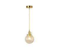 ZQBHK Chandelier, LED Chandelier Lamp, Led Lights Nordic Bedside Glass Chandelier Wall nt Light Art Copper Hanging Lamp, LED Chandelier