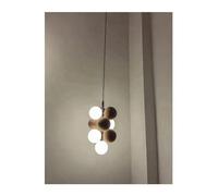ZQBHK Chandelier, Nordic Glass Chandelier for Dining Living Room Center Table Bedroom nt Lamp Home Decor (Color : B-Coffee Color),