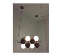ZQBHK Chandelier, Nordic Glass Chandelier for Dining Living Room Center Table Bedroom nt Lamp Home Decor (Color : B-Coffee Color),