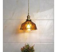 ZQBHK Chandelier, Water Pattern Glass Chandelier, Popular Fashion Brass Glass nt Light, Floating Window Balcony Living Room Bar Fixtures Lighting Interesting Life(Transparent Color)