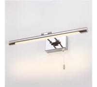 ZQBHK Chrome Light Bar LED Linear Bathroom Lamp Adjustable Front Lights Vanity Wall Sconce with Pull Chain Mirror Cabinet Lamps Frame Picture Lighting