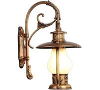 ZQBHK Garden Wall Light - Rustic Frosted Glass Lantern, Rainproof Die-Cast Aluminum Wall Mounted Sconce for Outdoor Decoration, Porch, Courtyard, and Villa Lighting