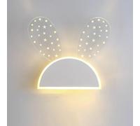 ZQBHK Sconces Little Girls Room Cartoon Rabbit LED Kids Mounted Fixture Cute Night Light Nordic Pink Wall Lamp for Nursery Bedroom Children Bedside Decoration