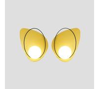 ZQBHK single head-gold e27 wrought iron wall lamp, nordic style bedroom bedside reading room hallway wall sconce lighting fixture, creative butterfly shape wall lights(left+right)