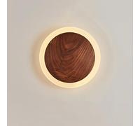 ZQBHK Wabi-sabi Decorative Natural Stone Night Bedside Mid Century Farmhouse Wood Vintage Disc Hallway Light Indoor Art Deco Wall Mounted Lamp for Living Room