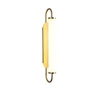 ZQBHK wall lights led 12w creative wall mounted lamp with long cylindrical milky white glass lampshade wall sconce lighting nordic style fixture for bedroom hallway(warm light)