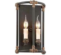 ZQBHK Wall Sconces, 2-Light French ntry Sconces Wall Lighting Bathroom Rustic Industrial Wall Light LED Candle Mid Century Bedside Wall Lamp for Bedroom Living Room Hallway Restaurant