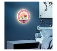 ZQBHK Wall Sconces, Wall lamp, LED Wall Lamps Study Living Room Bedroom Bedside Aisle Corridor Indoor Lighting Home Lights Can Put Things with Hook(Square White 20cm)