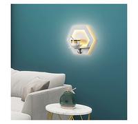 ZQBHK Wall Sconces, Wall lamp, LED Wall Lamps Study Living Room Bedroom Bedside Aisle Corridor Indoor Lighting Home Lights Can Put Things with Hook(Square White 20cm)