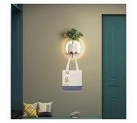 ZQBHK Wall Sconces, Wall lamp, LED Wall Lamps Study Living Room Bedroom Bedside Aisle Corridor Indoor Lighting Home Lights Can Put Things with Hook(Square White 20cm)