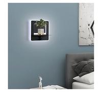 ZQBHK Wall Sconces, Wall lamp, LED Wall Lamps Study Living Room Bedroom Bedside Aisle Corridor Indoor Lighting Home Lights Can Put Things with Hook(Square White 20cm)