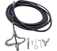 ZQBXHDZW Flex-Shaft Sewer Descaling Chain,Tube Cleaning Knocker,Flex-Shaft Tool,Drain Clog Remover,Drill-Powered - For Pvc Drains,Toilet Lines,Grease Traps,Industrial Boilers(Size:400cm,Color:Black)