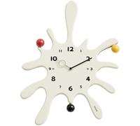 ZQDUFEA Frameless Wooden Wall Clock with Silent Quartz Movement Clocks for Living Room/Study/Office/Hotel Irregular Wall Decoration White