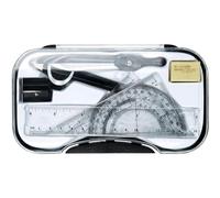 ZQDUFEA Professional Math Compass 7 Pieces/Set Math Study Tool Include Pencil Ruler Protractor Eraser Drawing Compass