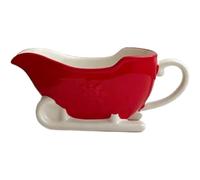 ZQDUFEA Thickened Ceramic Gravy Boat Embossed Sleigh Shape Milk Jug Cream Dip Dish Coffee Accessories 19.5 * 8 * 10CM
