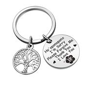 ZQEOU Boyfriend Jewelry Ho'Oponopono Gift Papa Thank You Gifts Wife Keychain Funny Prayer Jewelry Sister Keychain Husband Keychain Hibiscus Flowers Keychain Daddy Keychain Kinship Keychain, Boyfriend