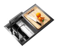 ZQFHSX Apartment Embedded Single Bowl Bar Sink Concealed Stainless Steel Home Kitchen Restaurant Coffee Shop Washbasin(72x47x23cm)