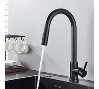 ZQFHSX Brushed Gold Kitchen Faucet 360° Swivel Pull Out Sprayer Single Handle Mixer Tap for Hot & Cold Water Modern Sink Durable Stylish Design