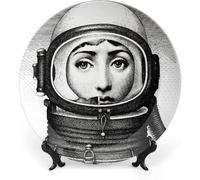 ZQHXL Lina Cavalieri Plate, Wall Decorative Plate, Mysterious Face Plate Wall Hanging Decoration,Including Bracket and Special Spring Hook (A4,8inch)