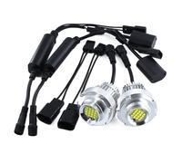 ZQINGQING Angel Eyes 2Pcs No Error Angel Eyes Marker Lights 160W Fit Use For BMW 5-Series E60 E61 LCI Halo Ring Car Headlight Bulb Xenon White Angel Eyes Halo