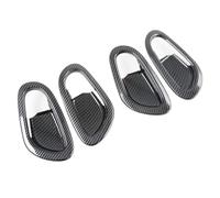 ZQINGQING Car Interior Mouldings Fit Use for Nissan Navara NP300 2016-2021 Carbon Fibre Car Inner Door Handle Bowl Protector Frame Cover Trim Sticker Accessories