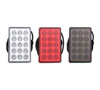 ZQINGQING Car Rear Tail Light 1 Pcs Car Rear Diffuser Spoiler Brake Lights Bumper Cover Pilot Lamp Red White Black(Silver)