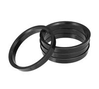 ZQINGQING Centric Rings 4pcs74.1-54.1/56.1/57.1/63.4/64.1/65.1/66.1/66.6/67.1/70.3/71.5/72.6mm Black Plastic Wheel Hub Centric Rings Car Rim(74.1-63.4mm-4PCS)