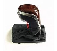 ZQINGQING Gear Knob Black Gear Shift Knob with Leather Boot Gaiter LHD at Auto Trans ONLY Fit Use for Audi New A7 A6 PA Style C7 2016 2017 2018 Gear Stick Knobs(B)