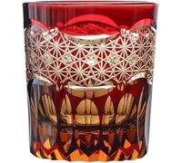 ZQINGQING Glass Cups Colored Whiskey Glasses Hand Cut to Clear Old Fashioned Glass Engraved Crystal Bar Ware(Color 3)
