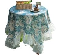 ZQINGQING Lace Tablecloth Lace Tablecloth Retro Style Floral Jacquard Rectangular Dining Table Cloth Cover With For Home(Color 09,90x90cm)